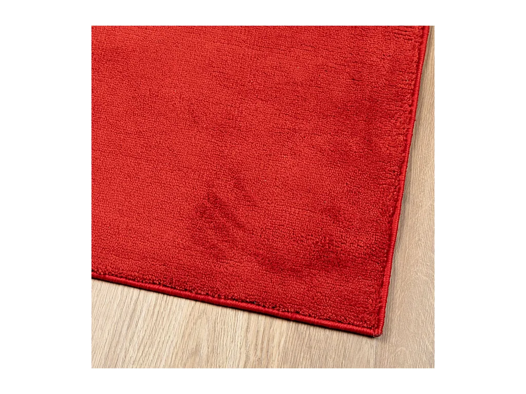Tapis OVIEDO à poils courts rouge 80x200