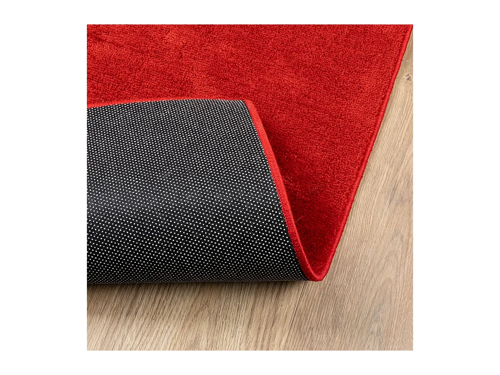 Tapis OVIEDO à poils courts rouge 80x200