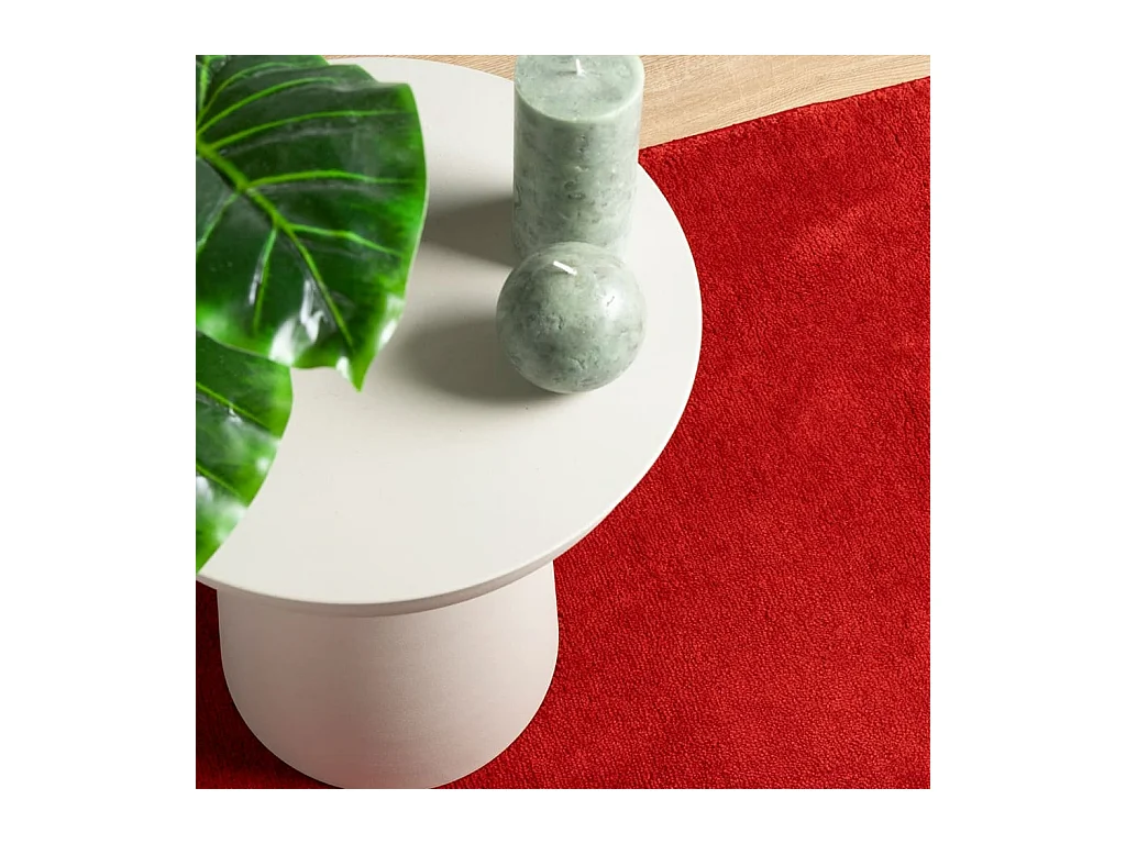 Tapis OVIEDO à poils courts rouge 80x200