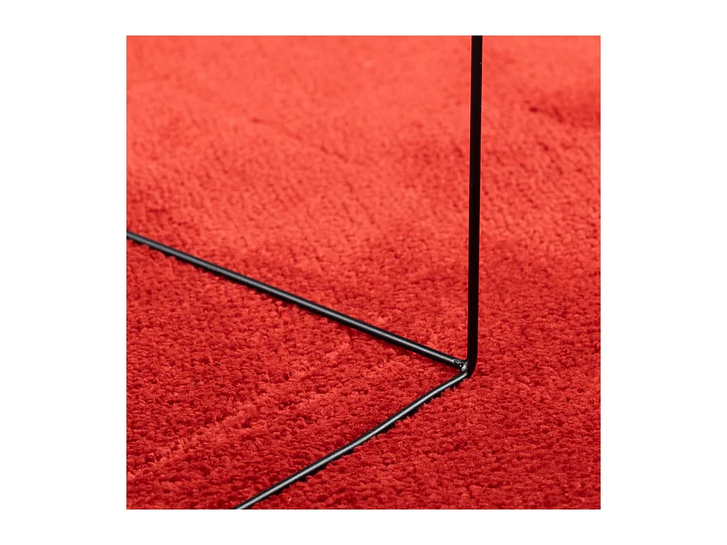 Tapis OVIEDO à poils courts rouge 80x200