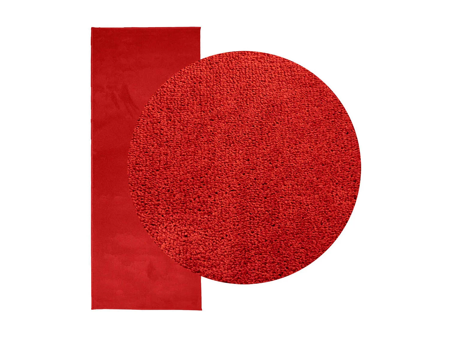 Vloerkleed OVIEDO laagpolig 80x200 cm rood