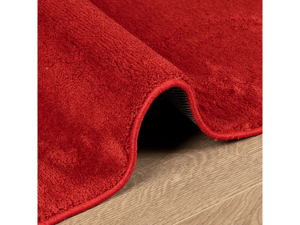 Vloerkleed OVIEDO laagpolig 80x200 cm rood