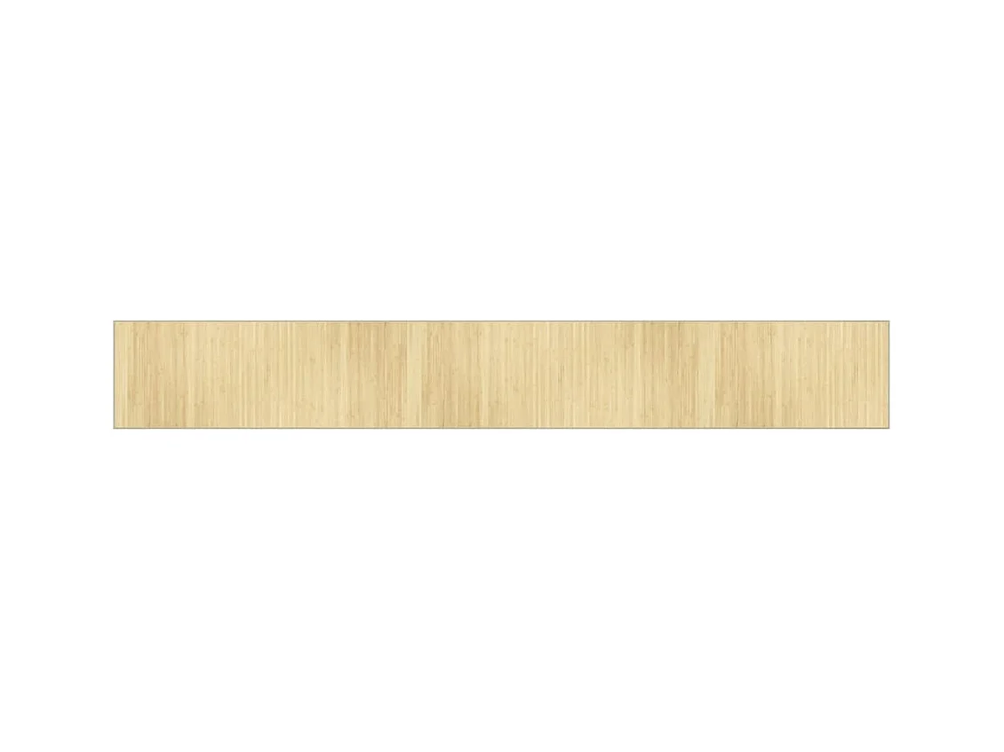 Tapis rectangulaire naturel clair 70x500 bambou