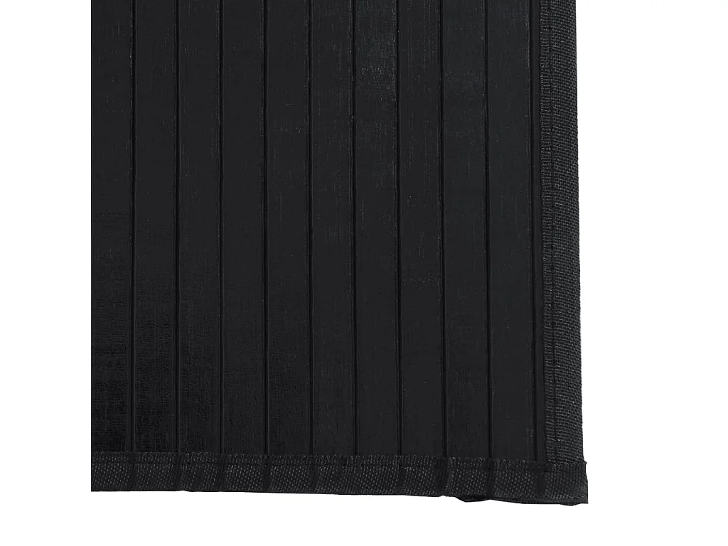 Tapis rectangulaire noir 70x1000 bambou