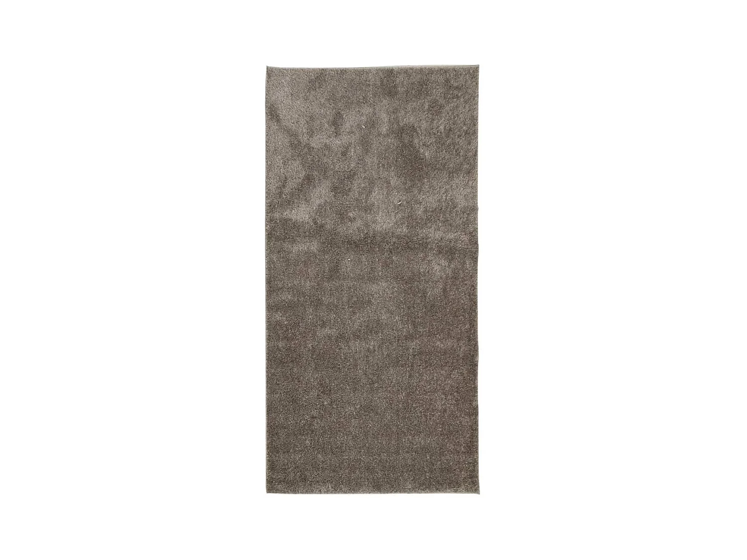 Tapis ISTAN à poils longs aspect brillant gris 100x200