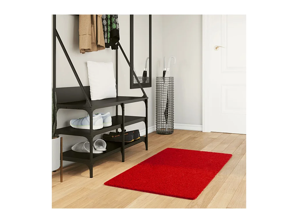 Tapis OVIEDO à poils courts rouge 60x110