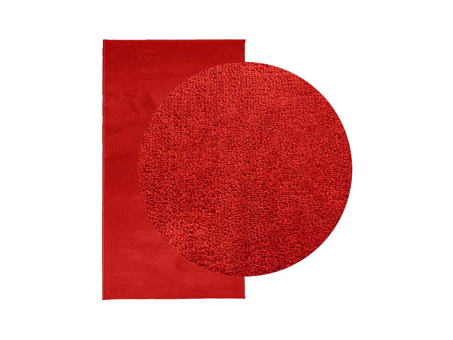 Tapis OVIEDO à poils courts rouge 60x110