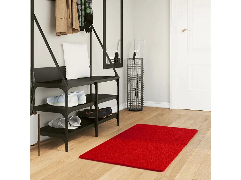 Tapis OVIEDO à poils courts rouge 60x110