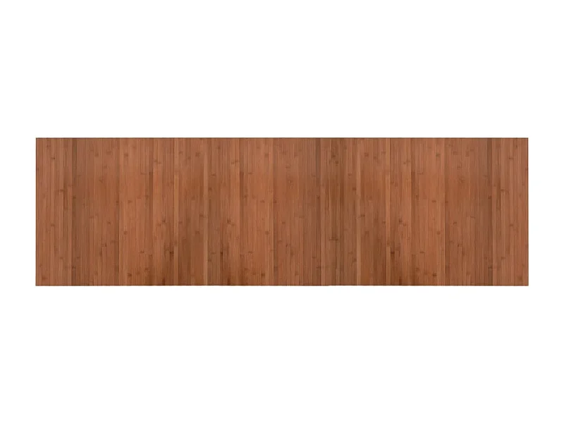 Tapis rectangulaire marron 60x200 bambou