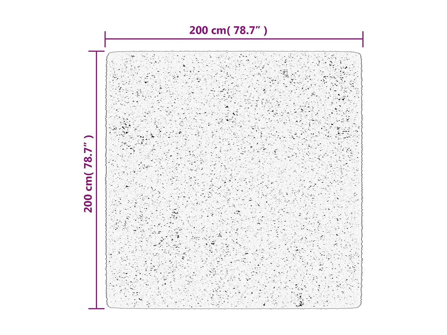 Tapis HUARTE à poils courts doux lavable vert forêt 200x200