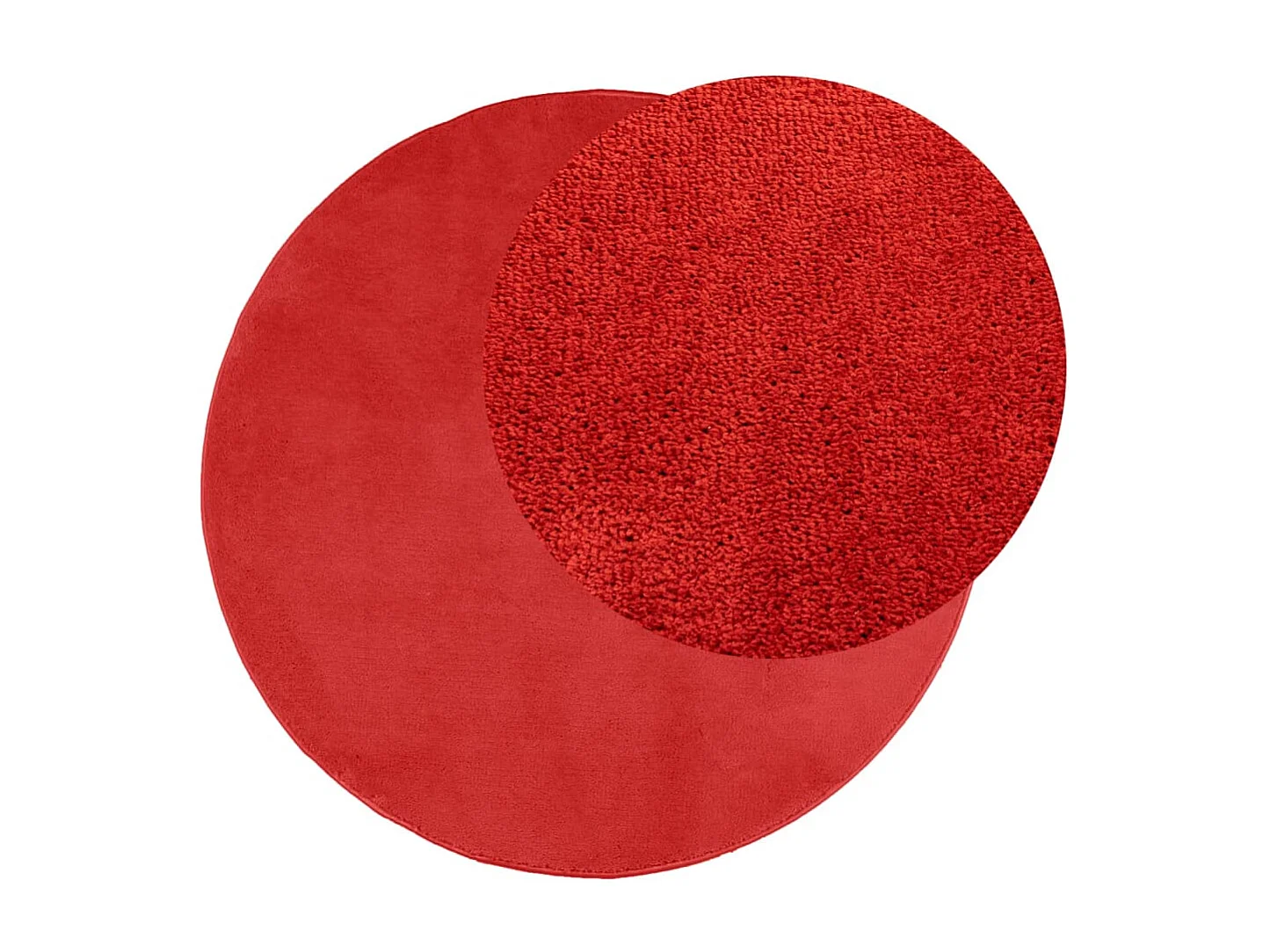 Vloerkleed OVIEDO laagpolig Ø 200 cm rood