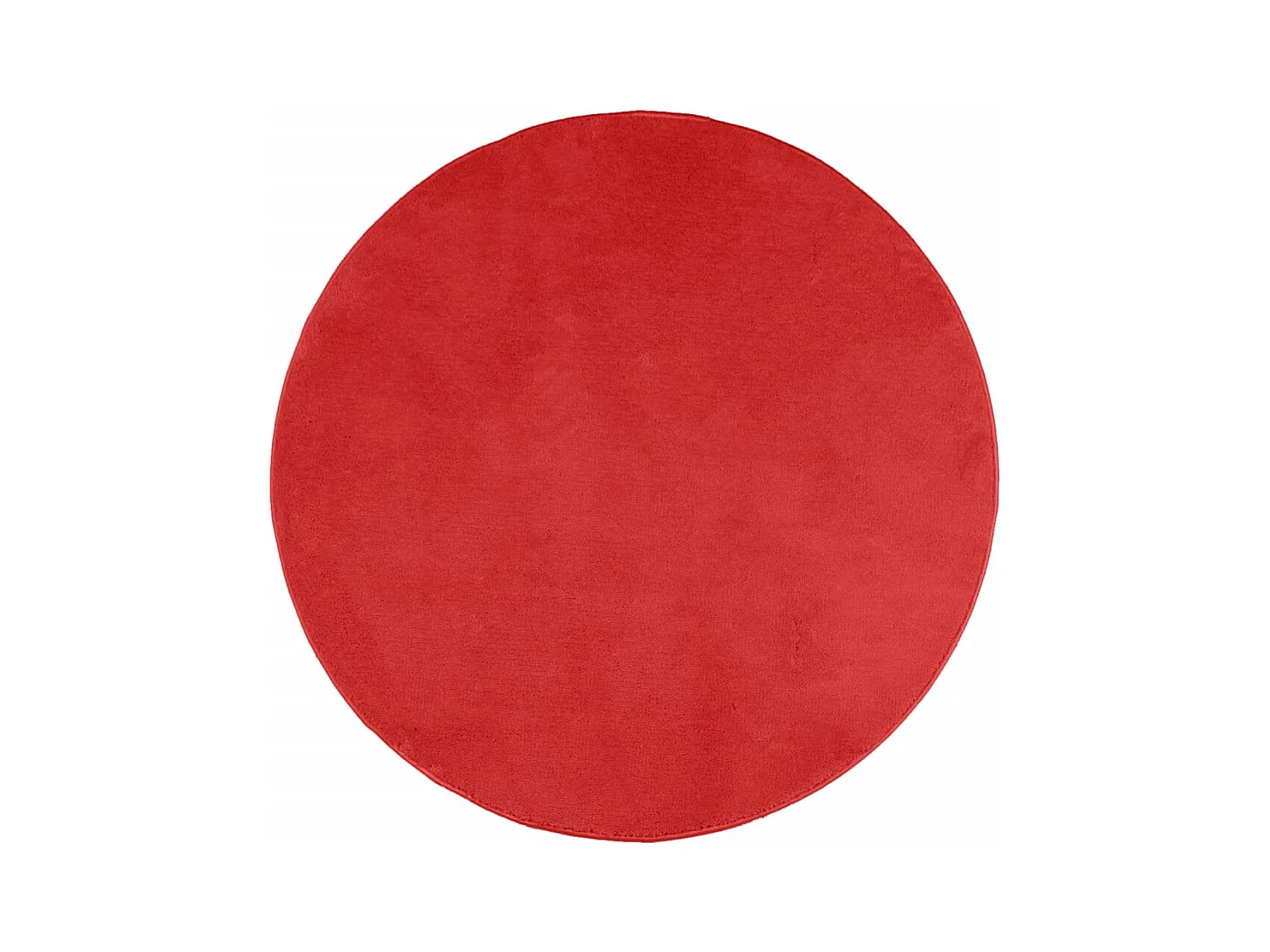 Tapis OVIEDO à poils courts rouge Ø 200cm