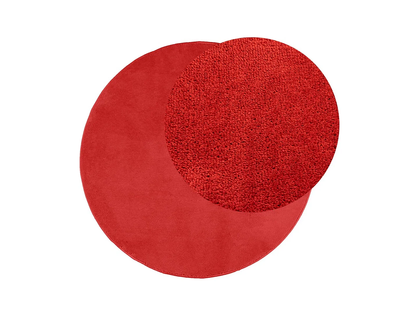 Tapis OVIEDO à poils courts rouge Ø 200cm