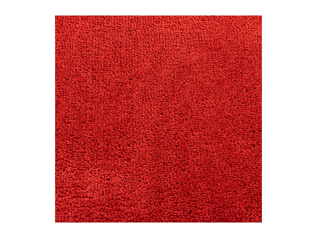 Tapis OVIEDO à poils courts rouge Ø 200cm