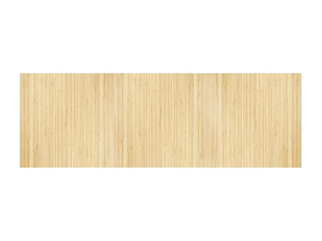 Tapis rectangulaire naturel clair 100x300 bambou
