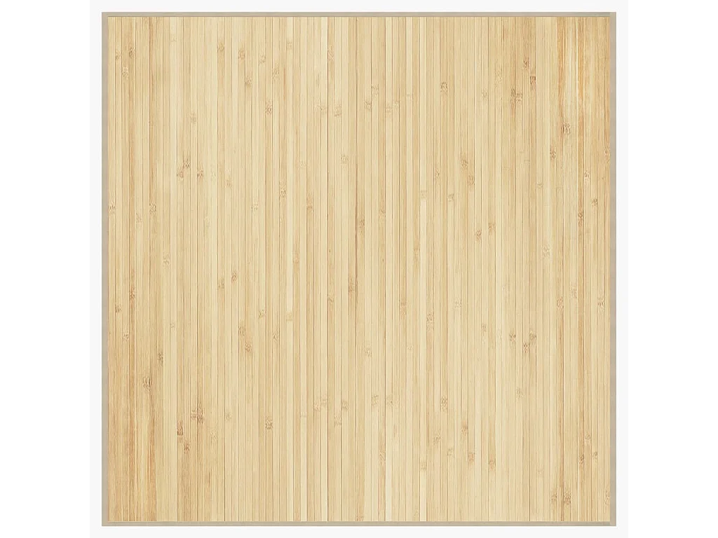 Tapis carré naturel clair 100x100 bambou