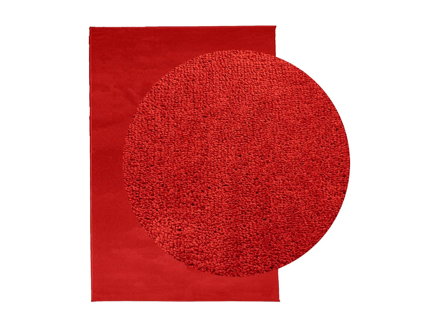 Tapis OVIEDO à poils courts rouge 200x280