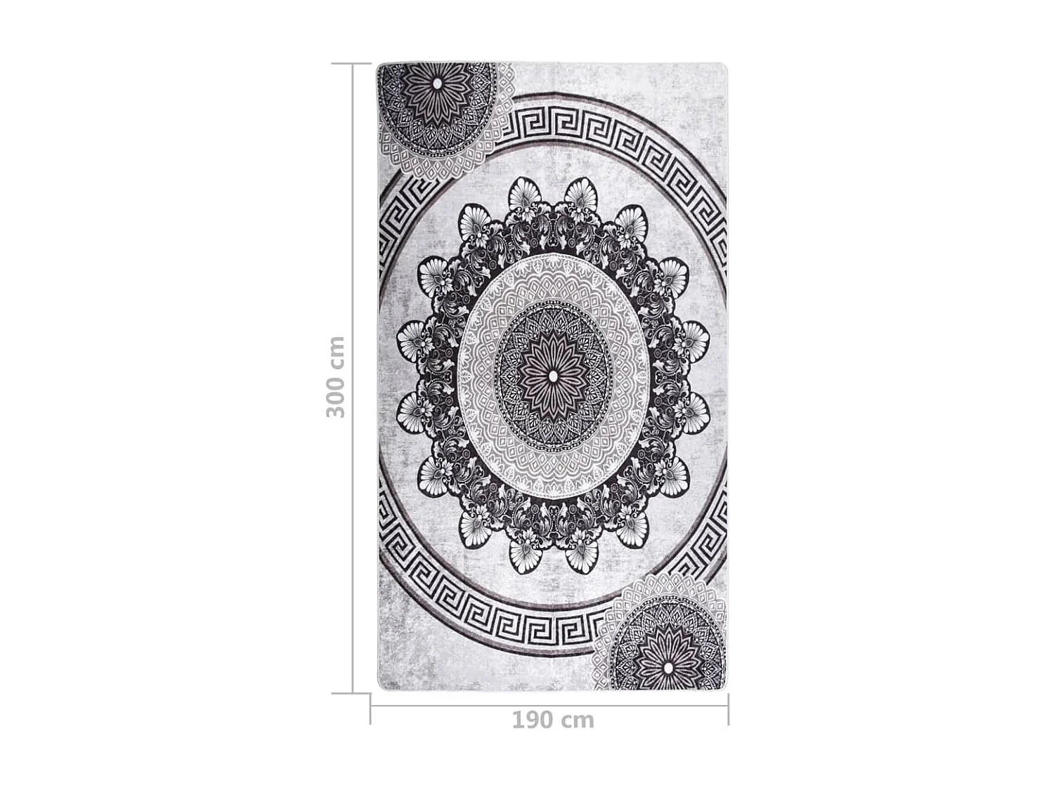 Tapis lavable antidérapant 190x300 Multicolore 2