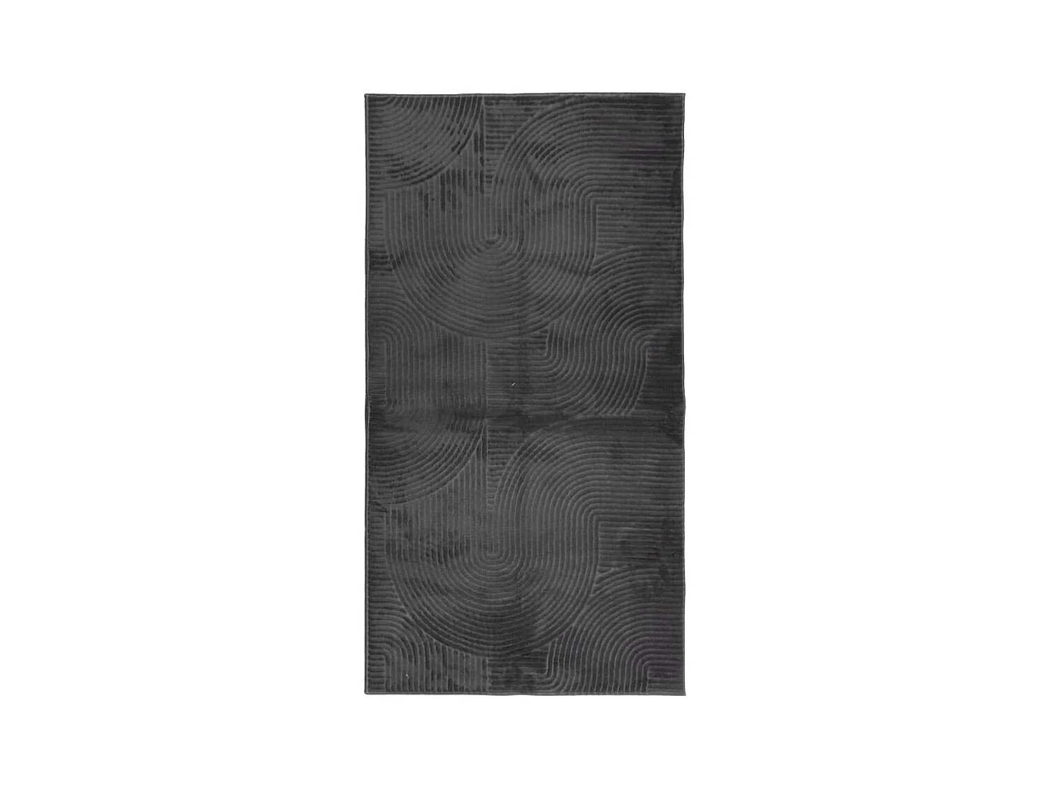 Tapis IZA poils courts style scandinave anthracite 80x150