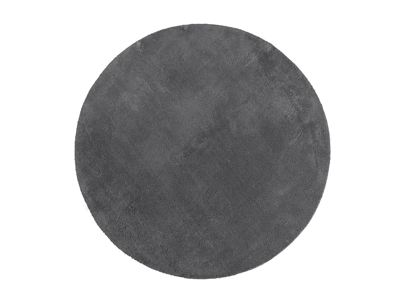 Tapis HUARTE à poils courts doux et lavable anthracite Ø 200cm