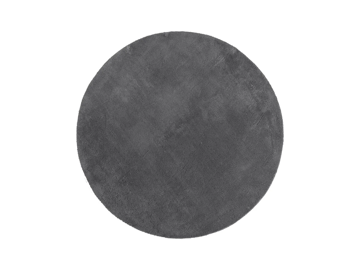 Tapis HUARTE à poils courts doux et lavable anthracite Ø 200cm