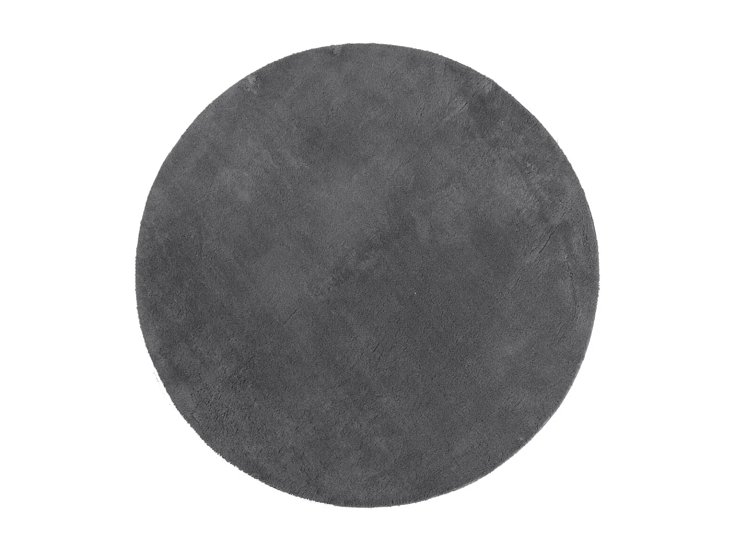 Tapis HUARTE à poils courts doux et lavable anthracite Ø 200cm