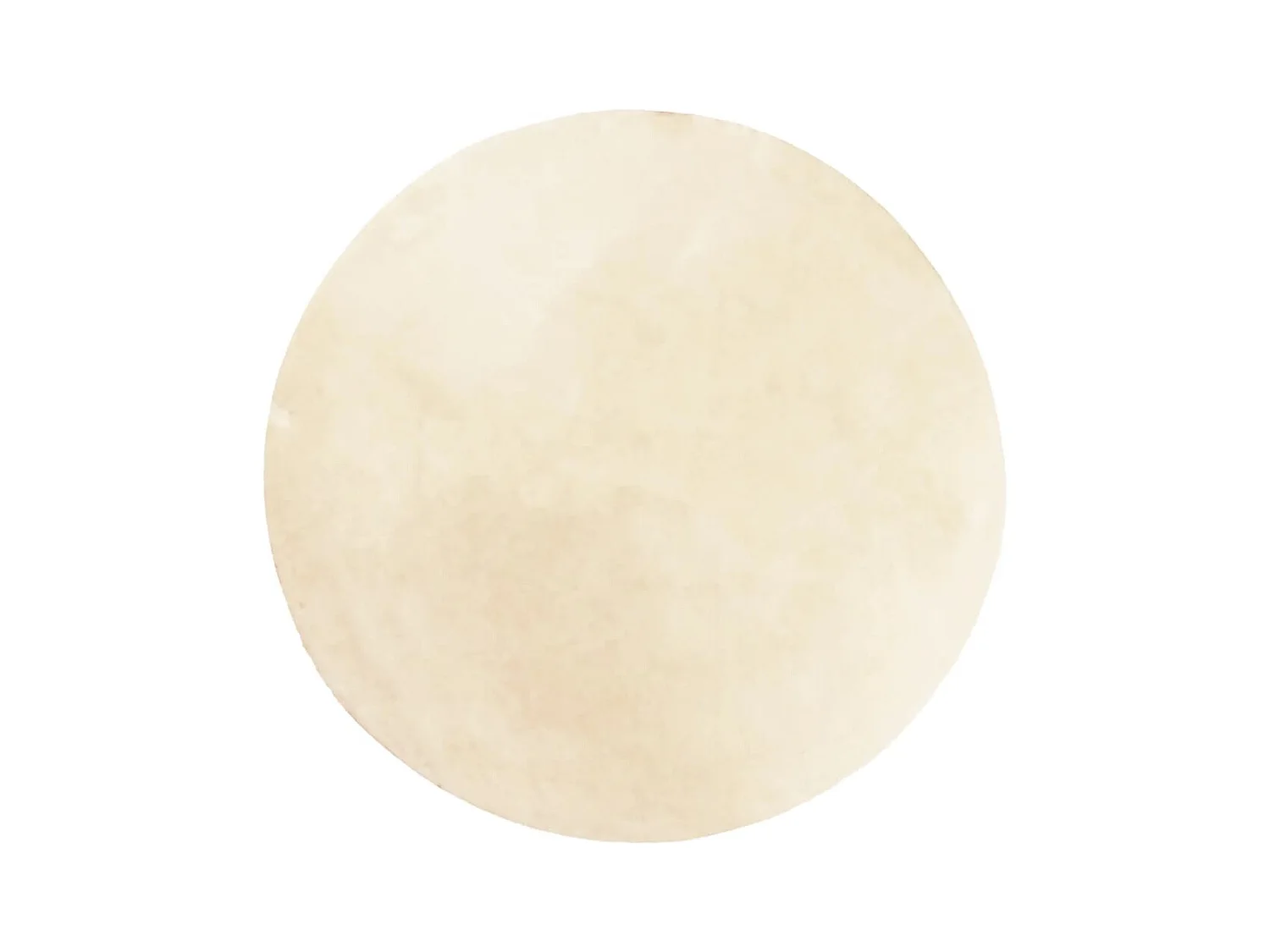 Tapis HUARTE à poils courts doux et lavable crème Ø 160cm