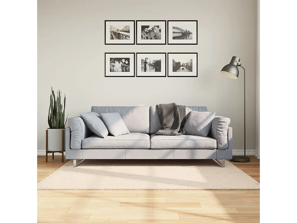 Tapis HUARTE à poils courts doux et lavable beige 120x170