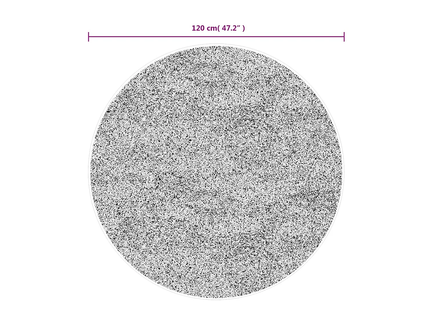 Tapis shaggy à poils longs moderne doré Ø 120cm