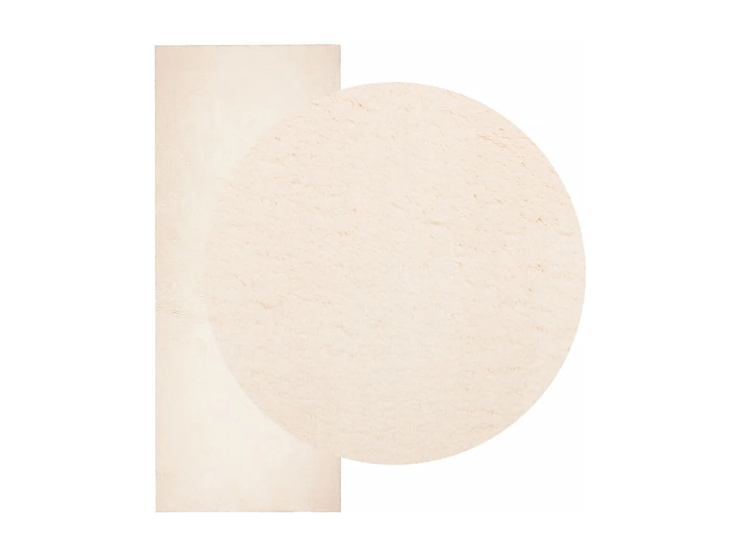 Tapis HUARTE à poils courts doux et lavable beige 80x200