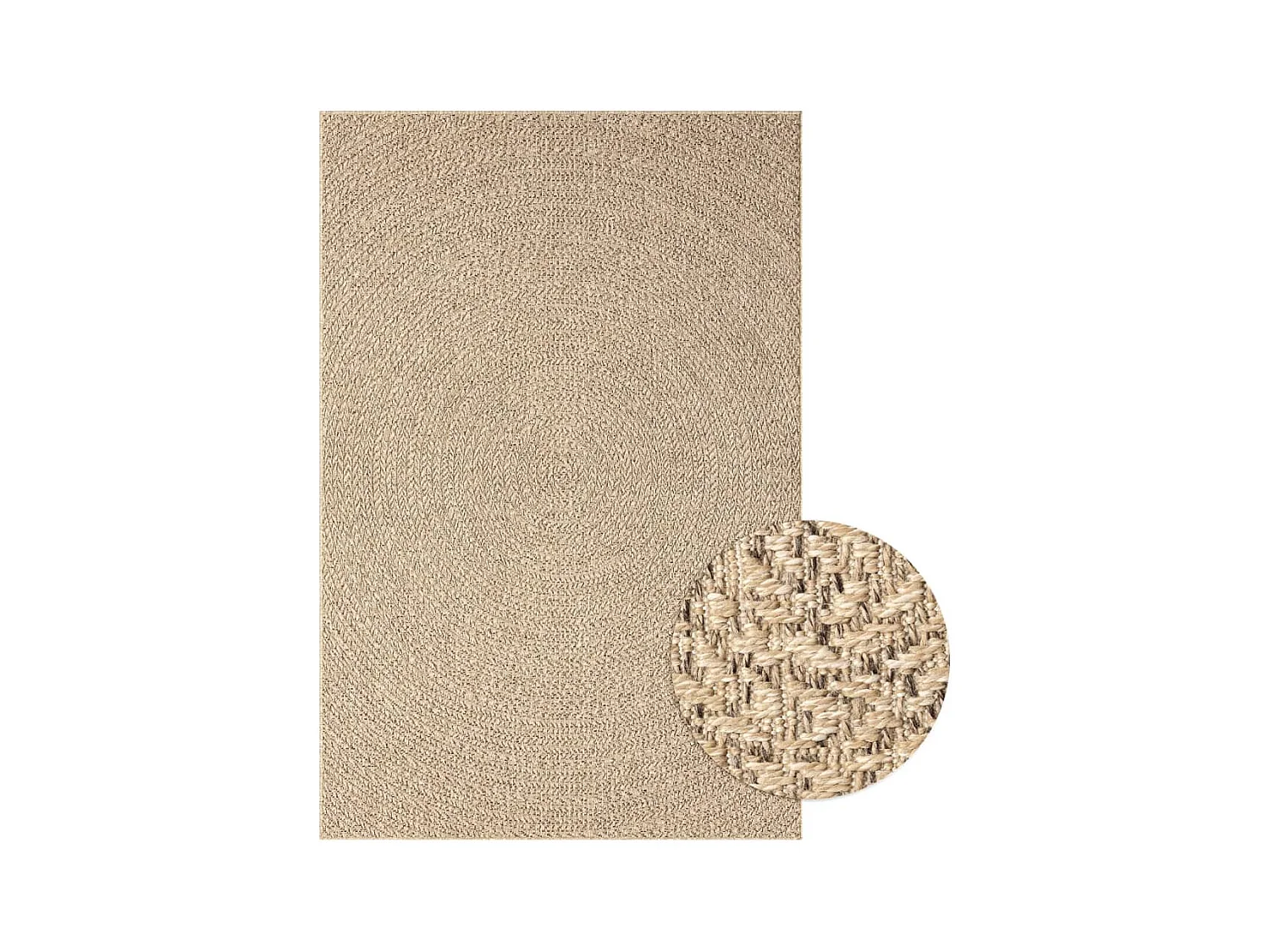 Tapis 120x170 aspect jute intérieur et extérieur