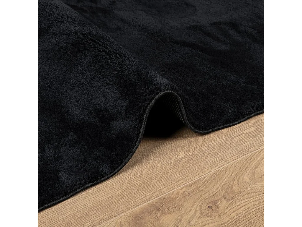 Tapis OVIEDO à poils courts noir 200x280