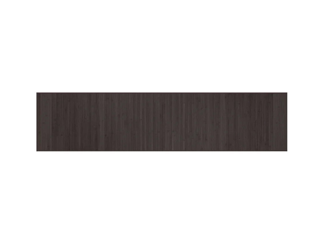 Tapis rectangulaire marron foncé 70x300 bambou