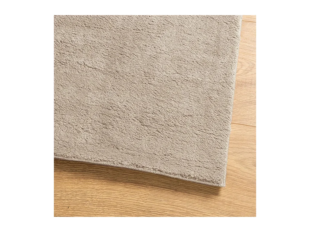 Tapis HUARTE à poils courts doux et lavable sable 100x200