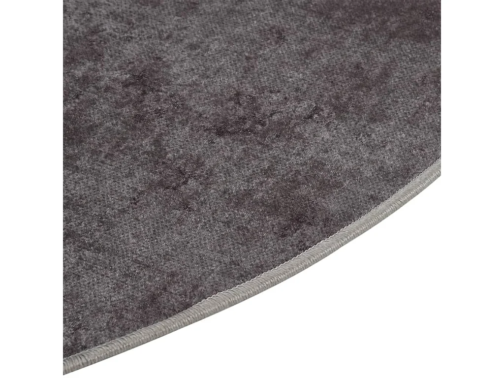 Tapis lavable gris Ø 200cm antidérapant