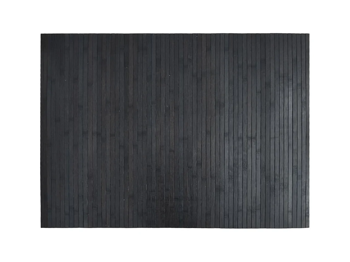 Tapis rectangulaire gris 70x100 bambou