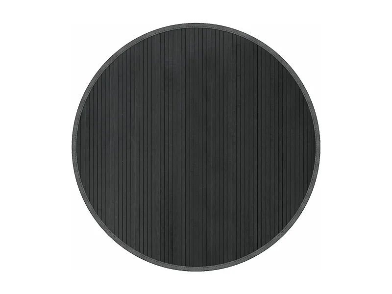 Tapis rond gris 100cm bambou