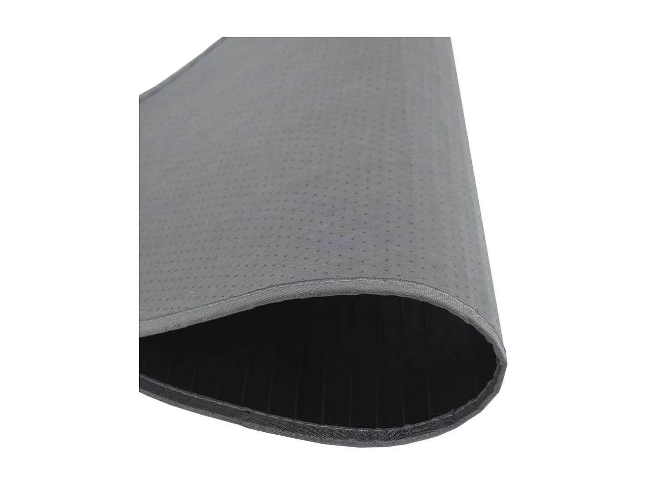 Tapis rond gris 100cm bambou