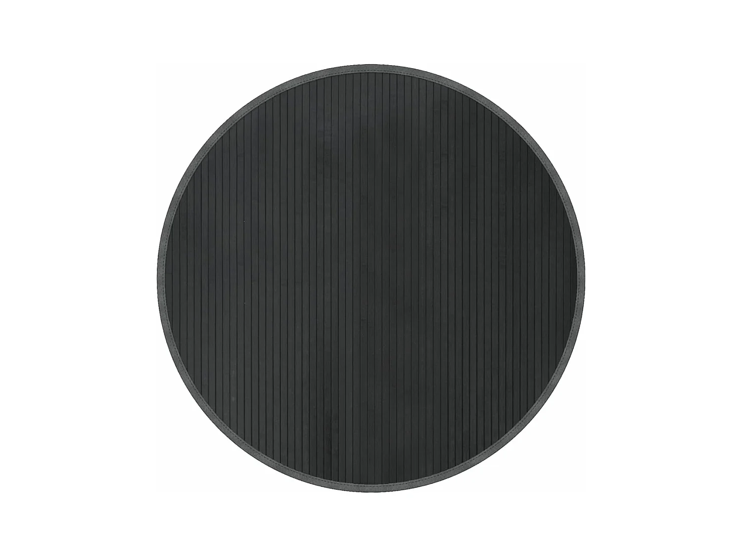 Tapis rond gris 100cm bambou