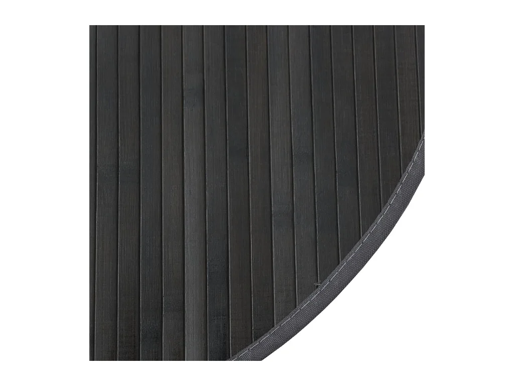 Tapis rond gris 100cm bambou