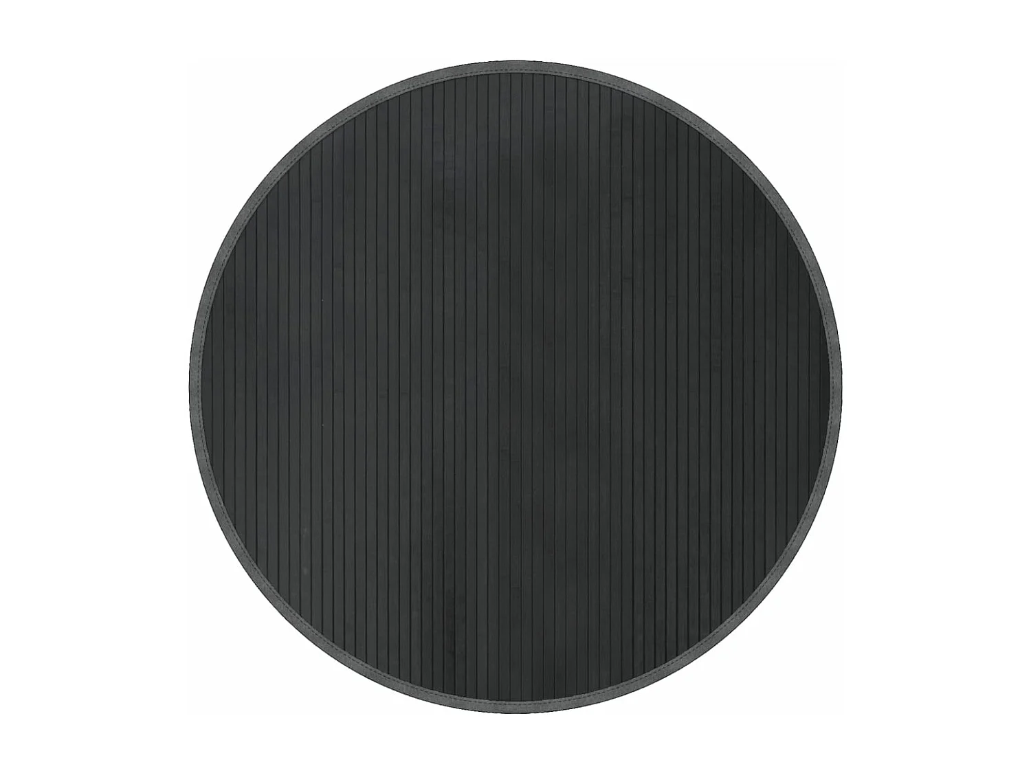 Vloerkleed rond 100 cm bamboe grijs