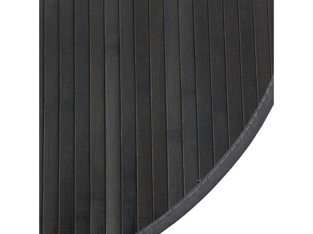 Vloerkleed rond 100 cm bamboe grijs
