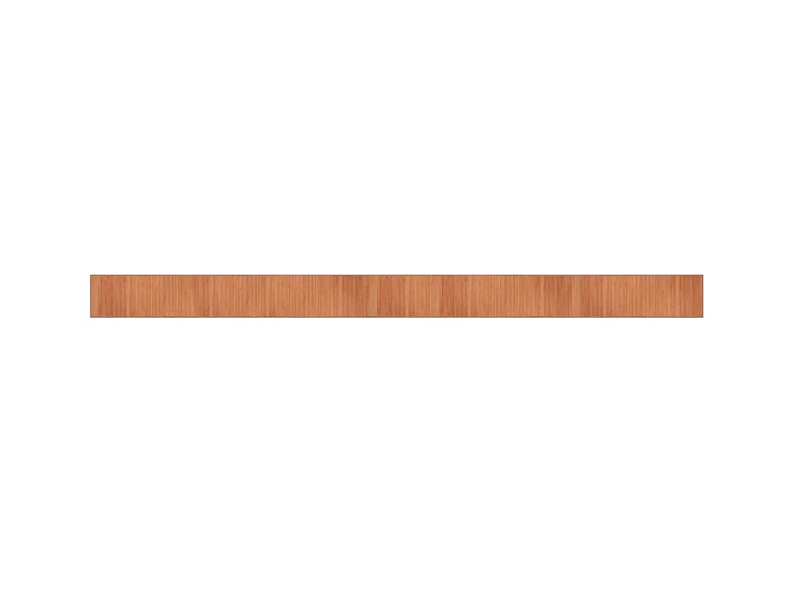 Tapis rectangulaire marron 70x1000 bambou
