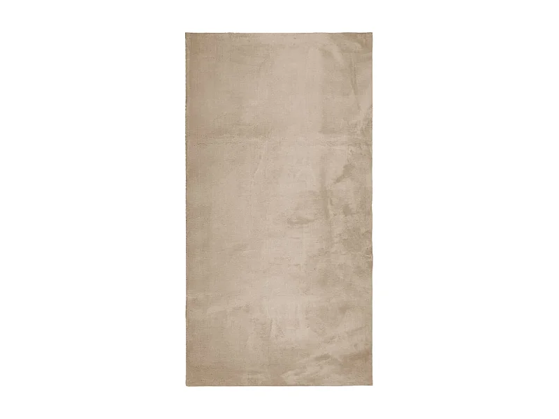 Tapis HUARTE à poils courts doux et lavable sable 80x150