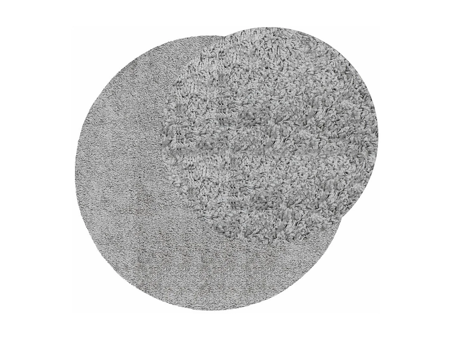 Vloerkleed PAMPLONA shaggy hoogpolig modern Ø 200 cm grijs