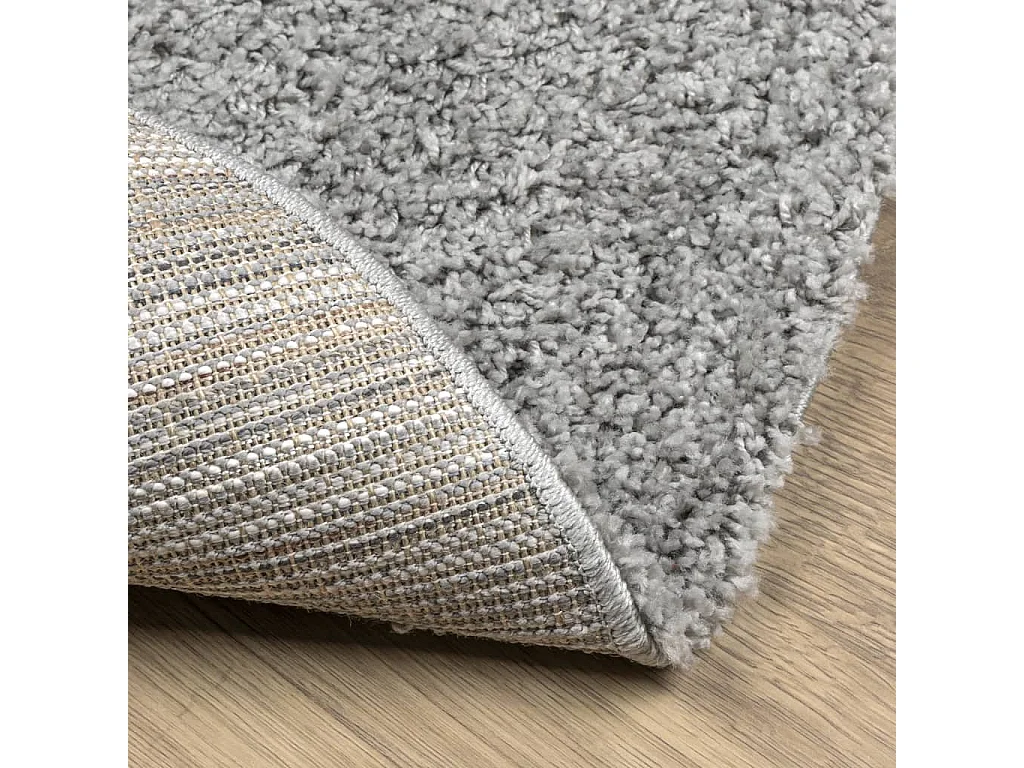 Vloerkleed PAMPLONA shaggy hoogpolig modern Ø 200 cm grijs