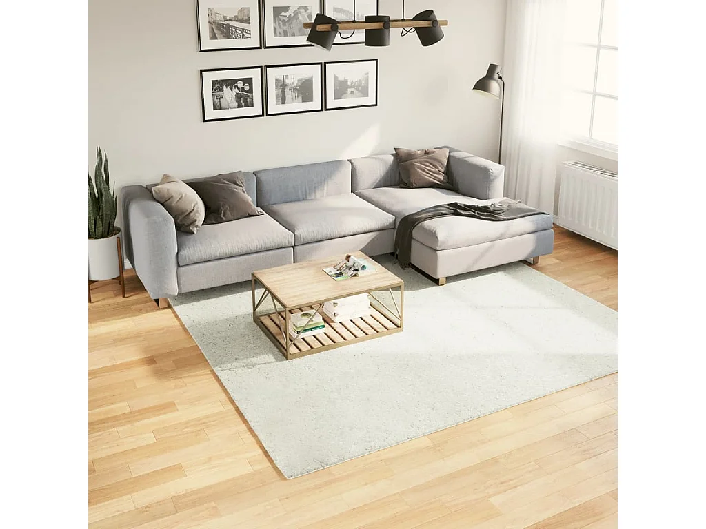 Tapis OVIEDO à poils courts crème 240x240