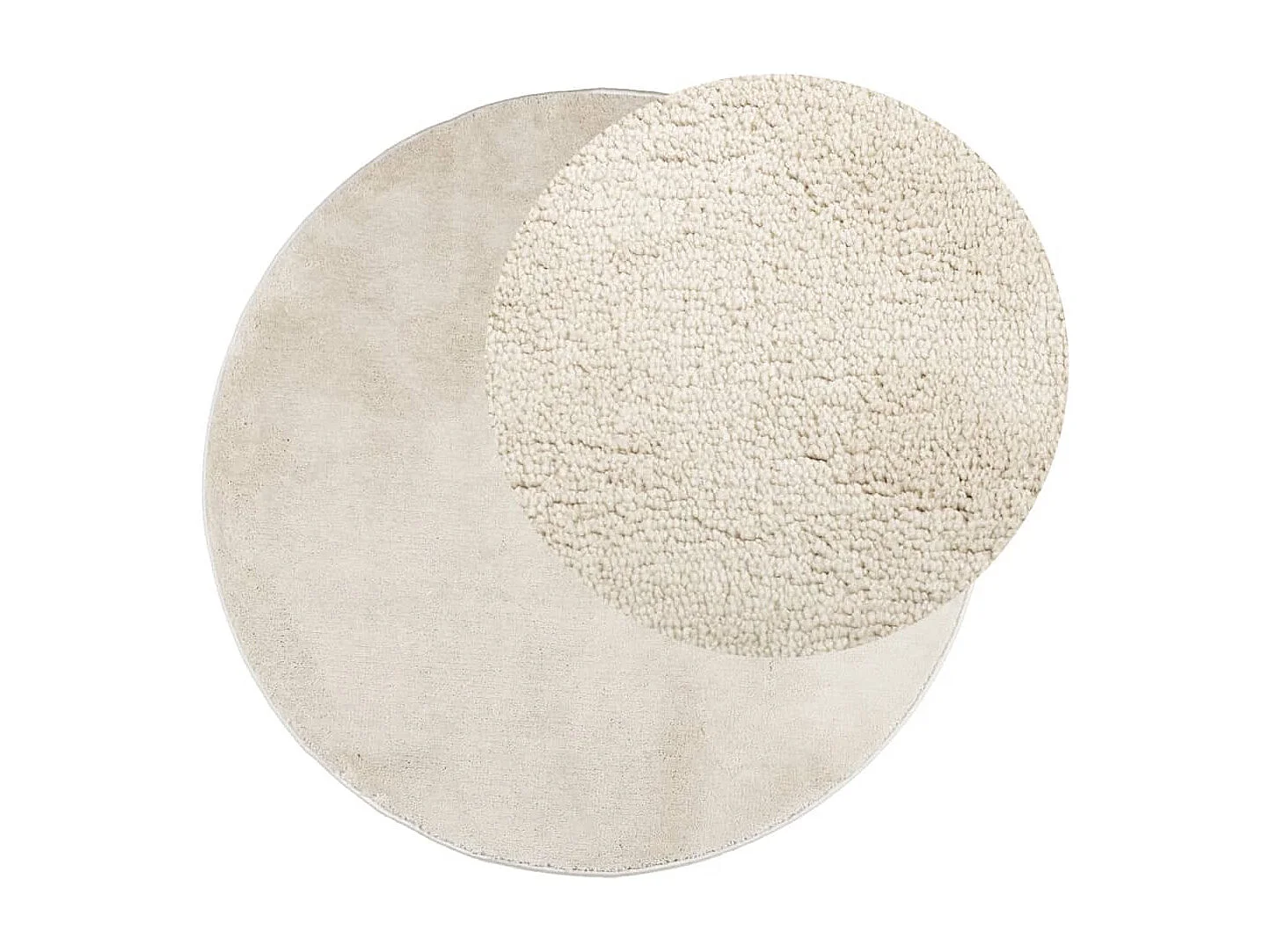 Tapis OVIEDO à poils courts beige Ø 120cm