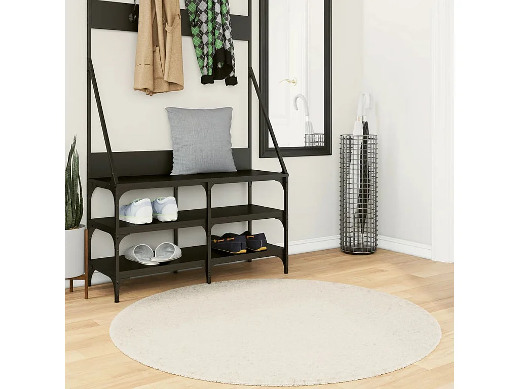 Tapis OVIEDO à poils courts beige Ø 120cm