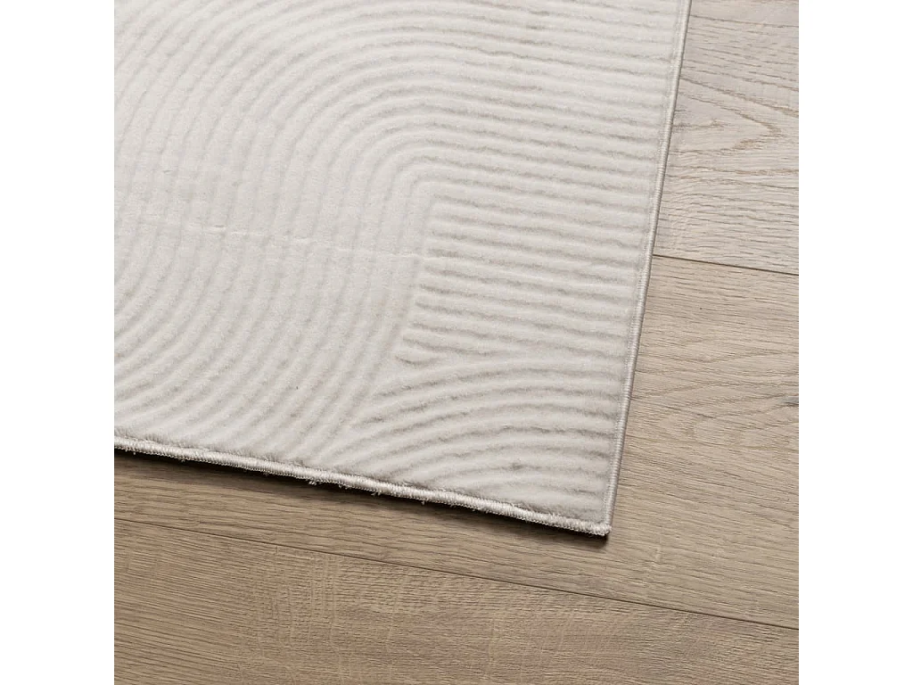 Tapis IZA poils courts style scandinave crème 240x340